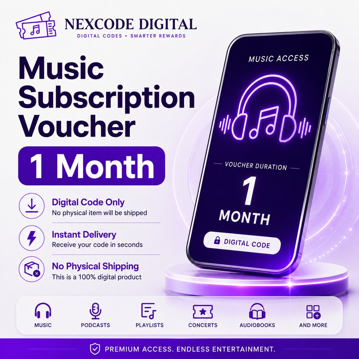 Music Subscription Voucher 1 Month